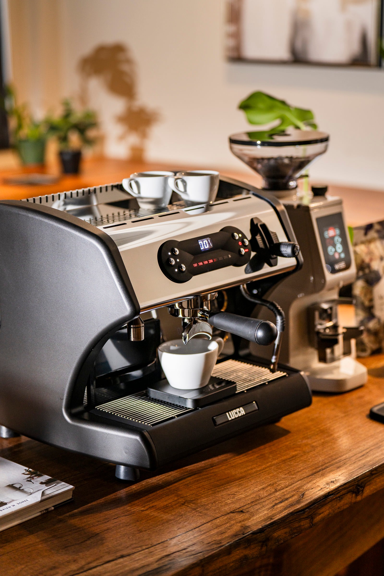 Lucca A53 Pro pulling a shot